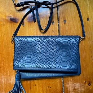Gigi New York Foldover Crossbody Bag - Navy